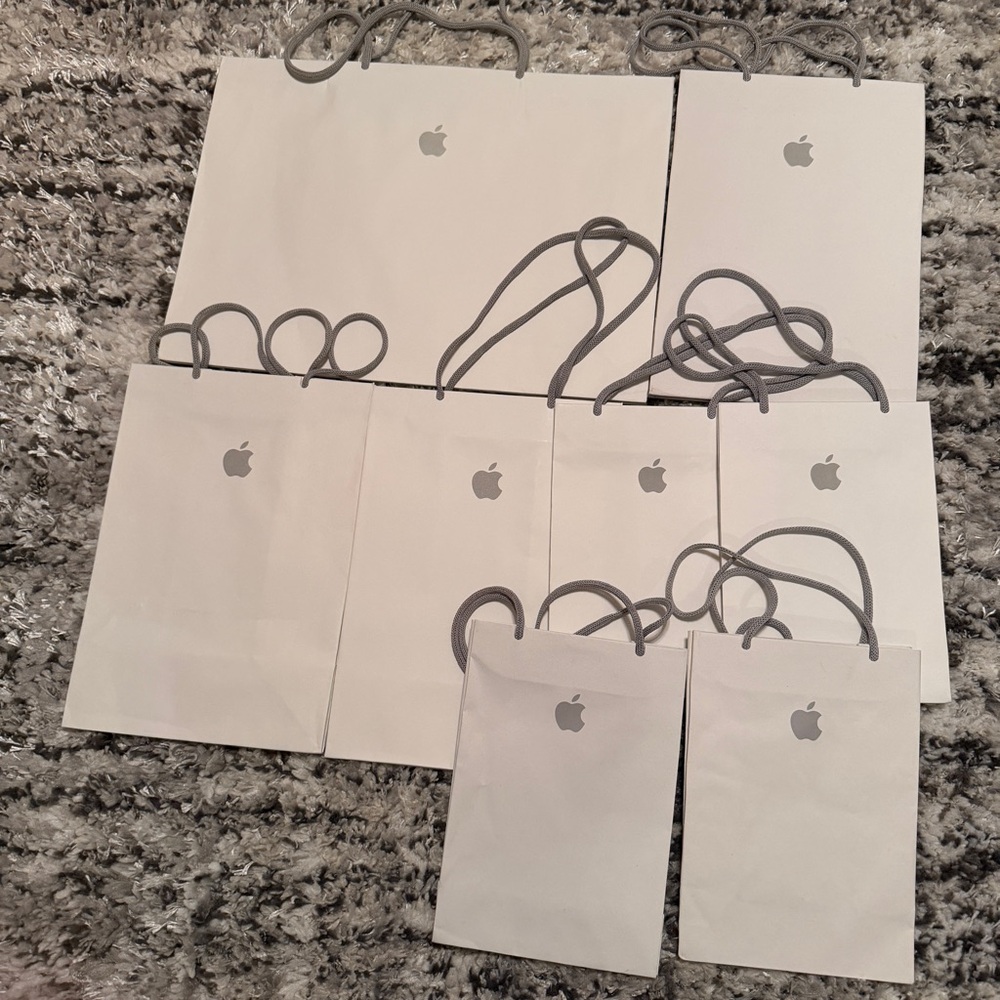 Apple White Gift Bags
